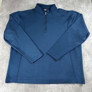 Nike Mens XL Blue 1/4 Zip Pullover Golf Sport Performance Comfort Travel